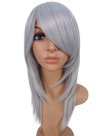 レディースファッション C-071 ロングストレート C-ワインレッド コスプレヒートスタイラブルウィッグ
