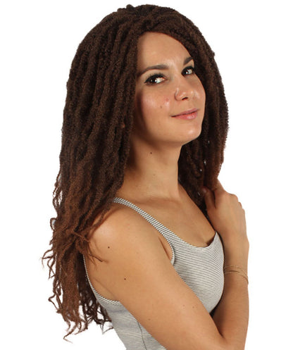 Wigs2youハロウィンパーティープレミアムレディースH-1964 美しい見た目のデラックスドレッドロックブラウンウィッグ