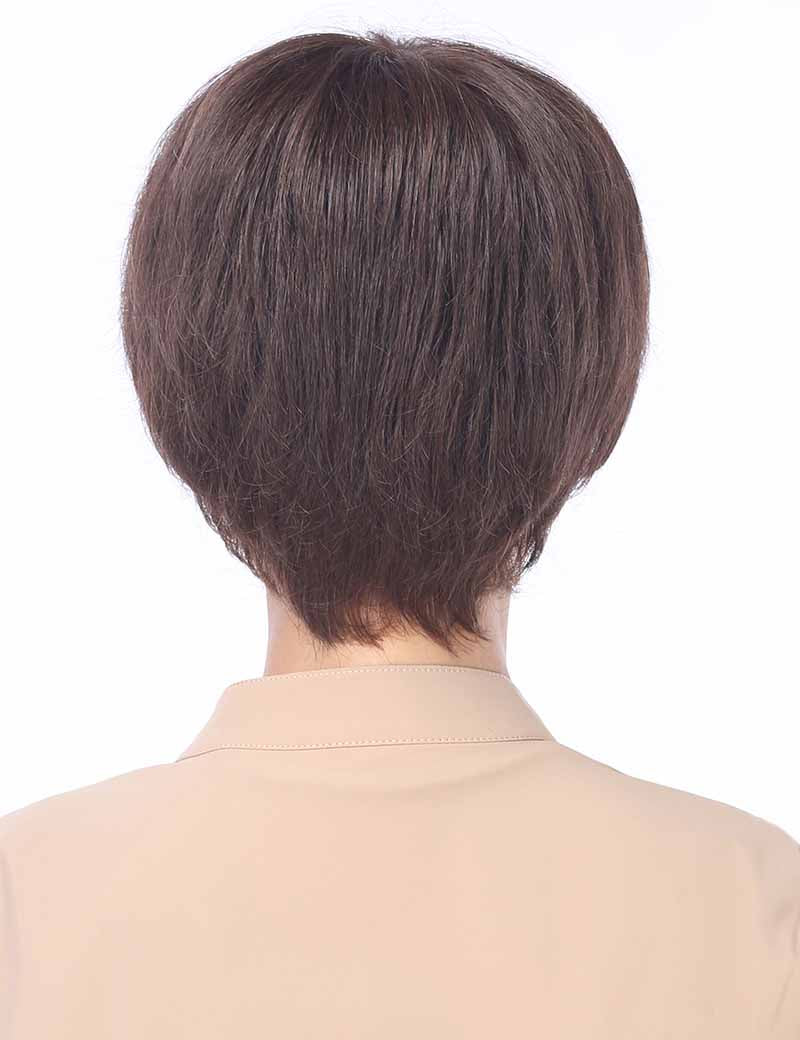 HTBF-007、【激安 業界激震価格】人毛ミックス総手植えウィッグ！びっくりする軽さ！長時間被っても大丈夫な医療ウィッグ！ウィッグネット付き。