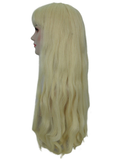 ハロウィンパーティ プレミアムレディース H-5339 ロング ソフトウェービー プラチナブロンド ウィッグ