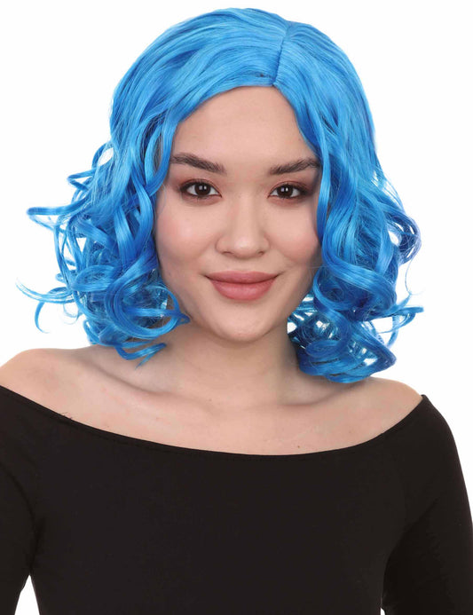 Wigs2you ハロウィン パーティー プレミアム レディース H-1401 着けやすい 快適なフィット感 カリフォルニア ガール ブルー カール ウィッグ