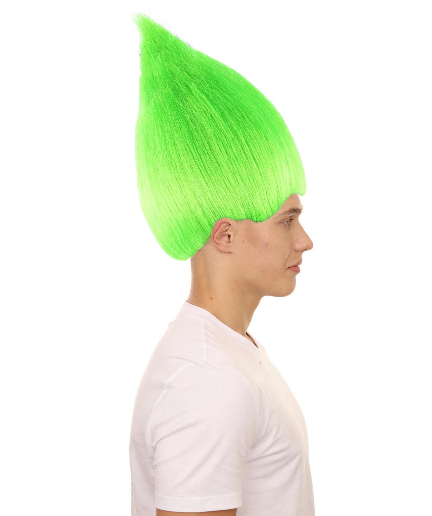 Wigs2you ハロウィン パーティー プレミアム メンズ H-622 トロールズ ウィッグ ネオングリーン