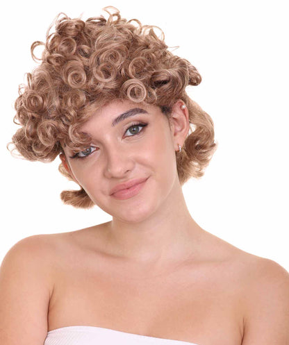 レディース A Series of Unfortunate Events Justice Strauss H-3840 TV/映画ウィッグ プレミアム 通気性の良い キャップレスキャップ