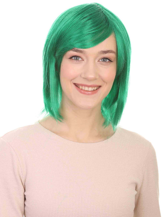 Wigs2you ハロウィン パーティー プレミアム H-1424 簡単に着用でき 快適なフィット感の女性ショート ダークグリーンウィッグ