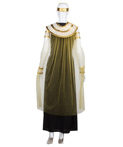 女性 JCP-191 のエジプト女王 歴史的 ハロウィンコスチューム ブラックとゴールド コスプレコスチューム