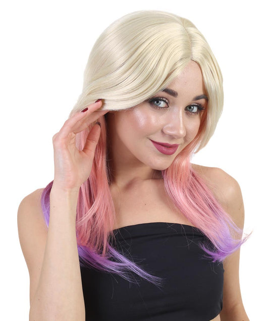 Women's Party Girl 大人用ウィッグ コレクション | パーティーの準備ができたファンシー コスプレ ハロウィン ウィッグ | プレミアム通気性キャップレスキャップ H-403