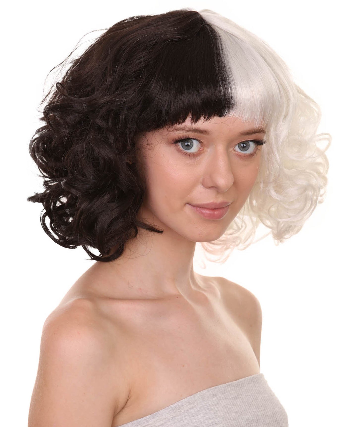 ハロウィンパーティープレミアムレディ H-5479 ミディアムレングス クルーエル＆イーヴィルウィッグ