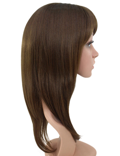 定番の人気商品です！ストレートロングスタイル  ウィッグ1つで簡単にサラサラヘアーに！ ウィッグネット付き W-407