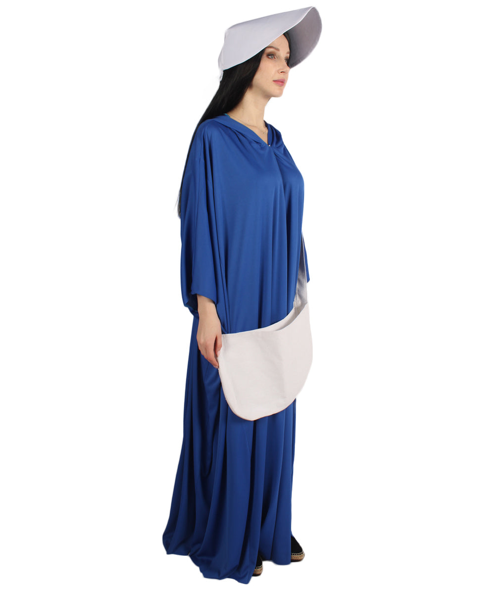 女性用 JCP-068_3 スカイブルー ローブ ハンドメイド コスプレ衣装とバッグ ボンネット付き