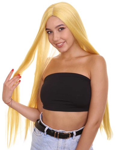ハロウィンパーティープレミアム H-5253 女性用ロングレングスブロンドセレブリティウィッグ ブロンド
