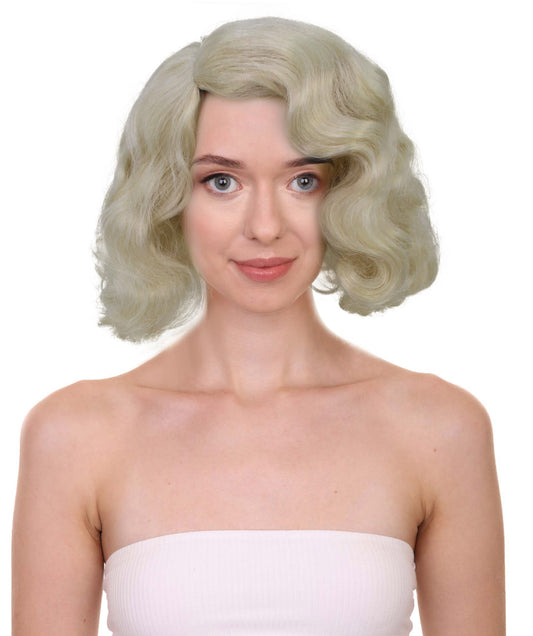 女性用 H-5865 アメリカン ハーフブラッド ウィッチ ブロンド ウィッグ ハロウィンに最適 難燃性合成繊維