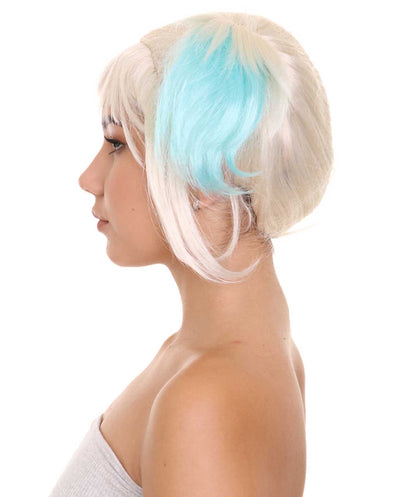 Wigs2you H-5240女性のマルチカラーストレートショートピッグテールウィッグ、プレミアム通気性Caplessキャップ