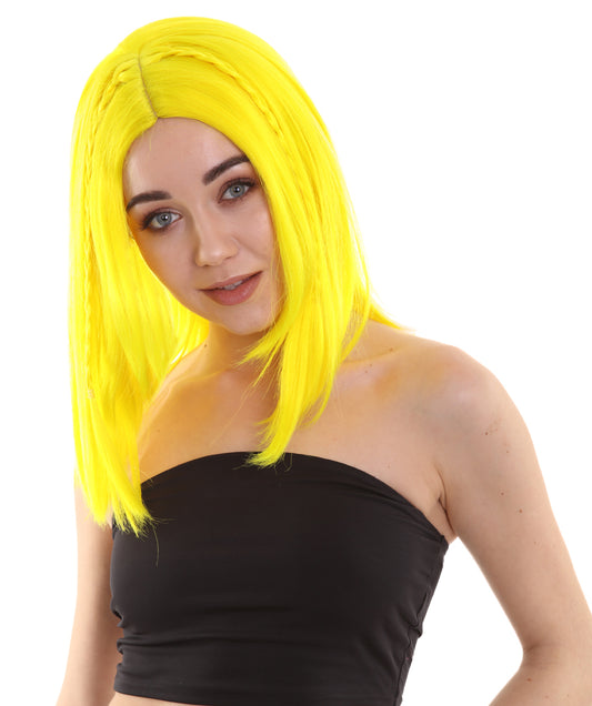 Wigs2you ハロウィンパーティープレミアム レディース H-920 スワンプクイーンウィッグ ネオンイエロー色