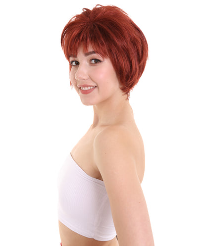 ハロウィンパーティ プレミアムレディース H-5085 ショートマッシュルーム レッドウィッグ