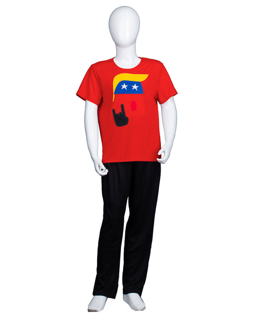 子供用 JCO-177(Kids)_2 プレジデント ロゴ Tシャツ レッド コスプレ コスチューム
