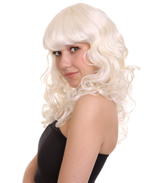 Wigs2you ハロウィンパーティー プレミアム レディース H-1014 着用しやすい ベラウィッグ ホワイト色
