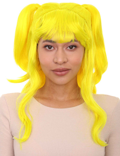 Wigs2you ハロウィンパーティープレミアム レディース H-778 バナナエンジェルウィッグ ネオンイエロー色