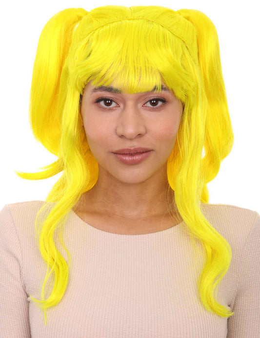 Wigs2you ハロウィンパーティープレミアム レディース H-778 バナナエンジェルウィッグ ネオンイエロー色
