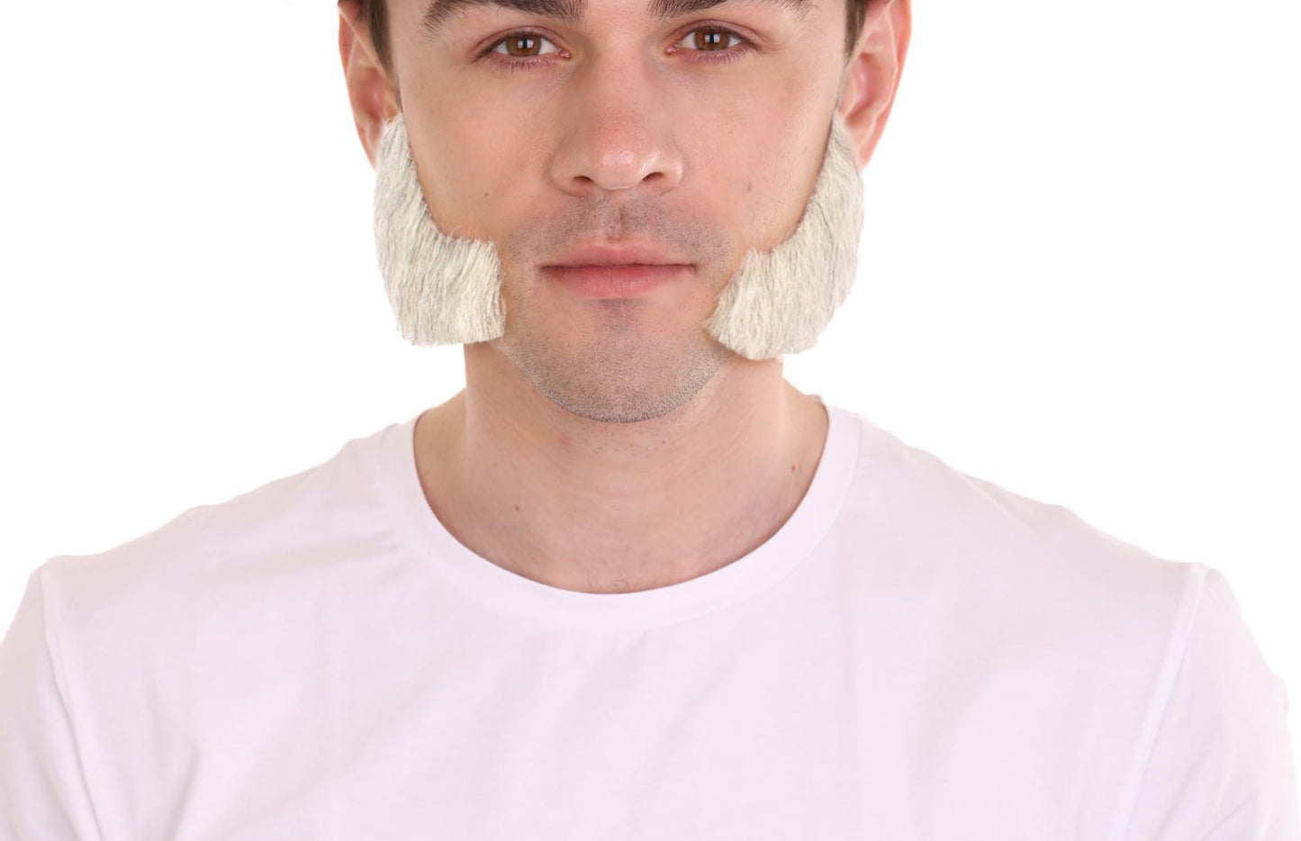 Wigs2you MU-036 メンズ向けマトンチョップ風ヒゲ | ホワイトコスプレ