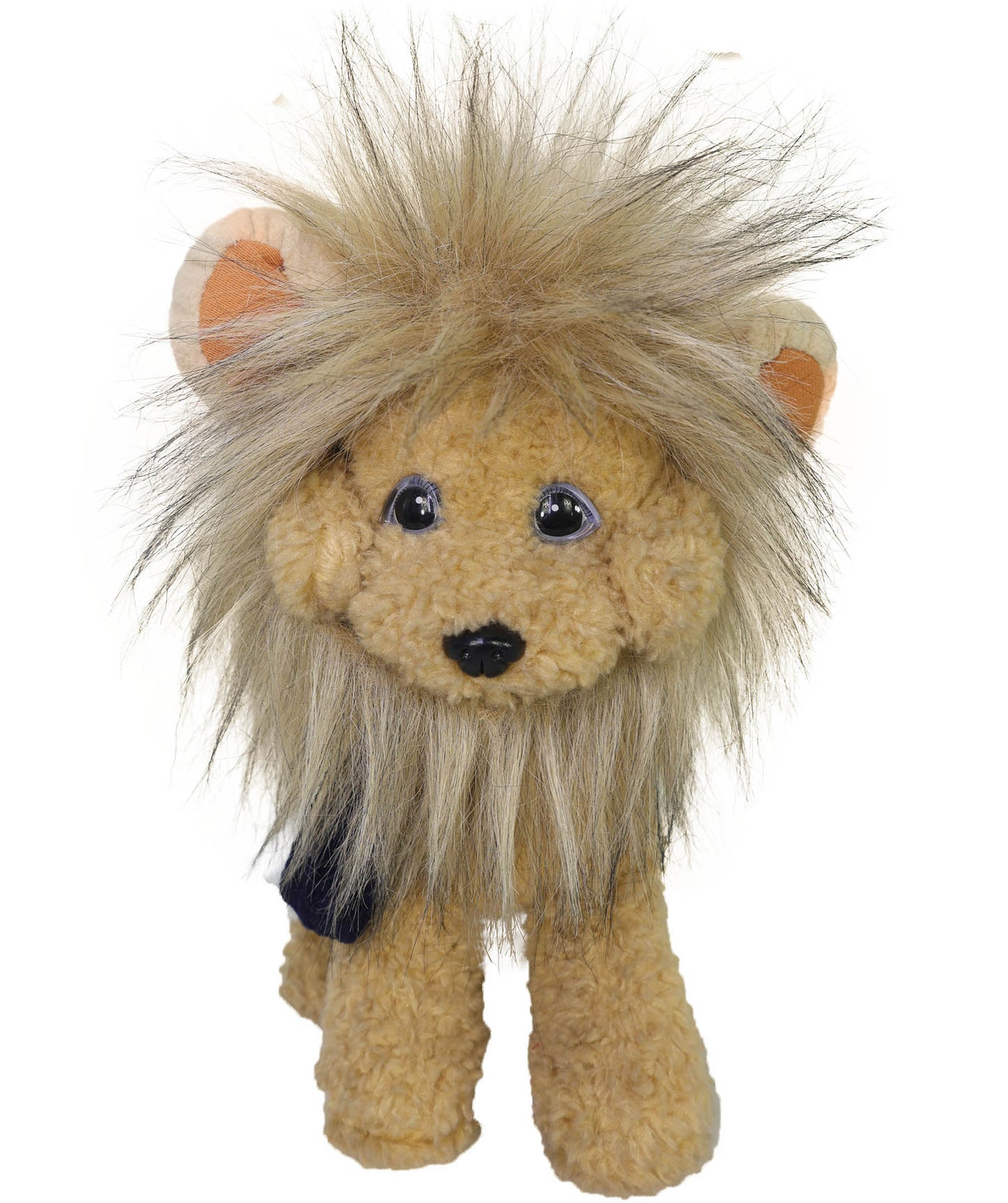 Wigs2you P-045 犬・猫用 ライオン風ふわふわペットウィッグ｜合成ダークブロンド・やわらか布キャップ付き｜耐熱性・かわいいコスチューム帽子