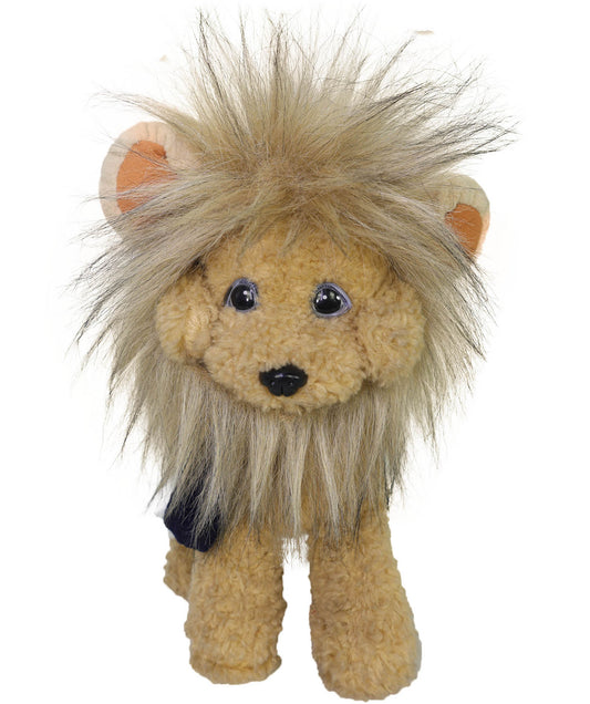 Wigs2you P-045 犬・猫用 ライオン風ふわふわペットウィッグ｜合成ダークブロンド・やわらか布キャップ付き｜耐熱性・かわいいコスチューム帽子