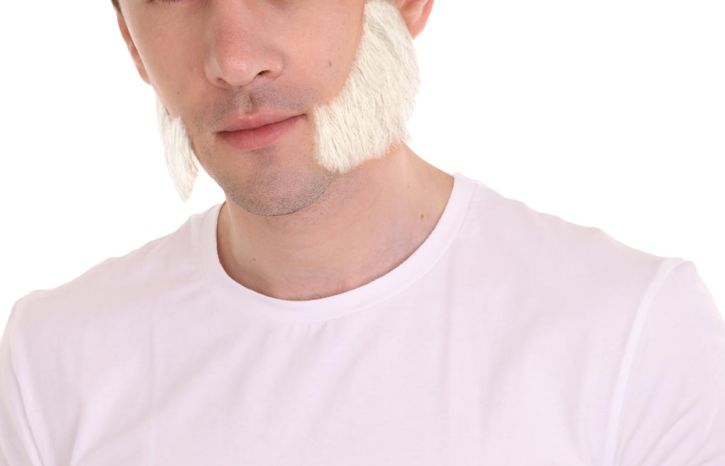 Wigs2you MU-036 メンズ向けマトンチョップ風ヒゲ | ホワイトコスプレ