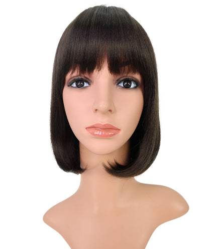 Wigs2you H-6901 女性用 11.5インチ ショートボブウィッグ | 手植え合成ヘアブレンド | 自然で軽量な通気性キャップ付きウィッグ
