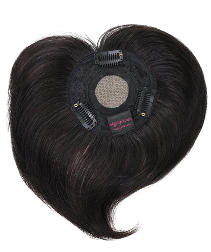 Wigs2you HTHTP-034 女性用100％人毛トップカバー – ショート前髪ヘアピース 6インチナチュラル軽量クラウンウィッグ