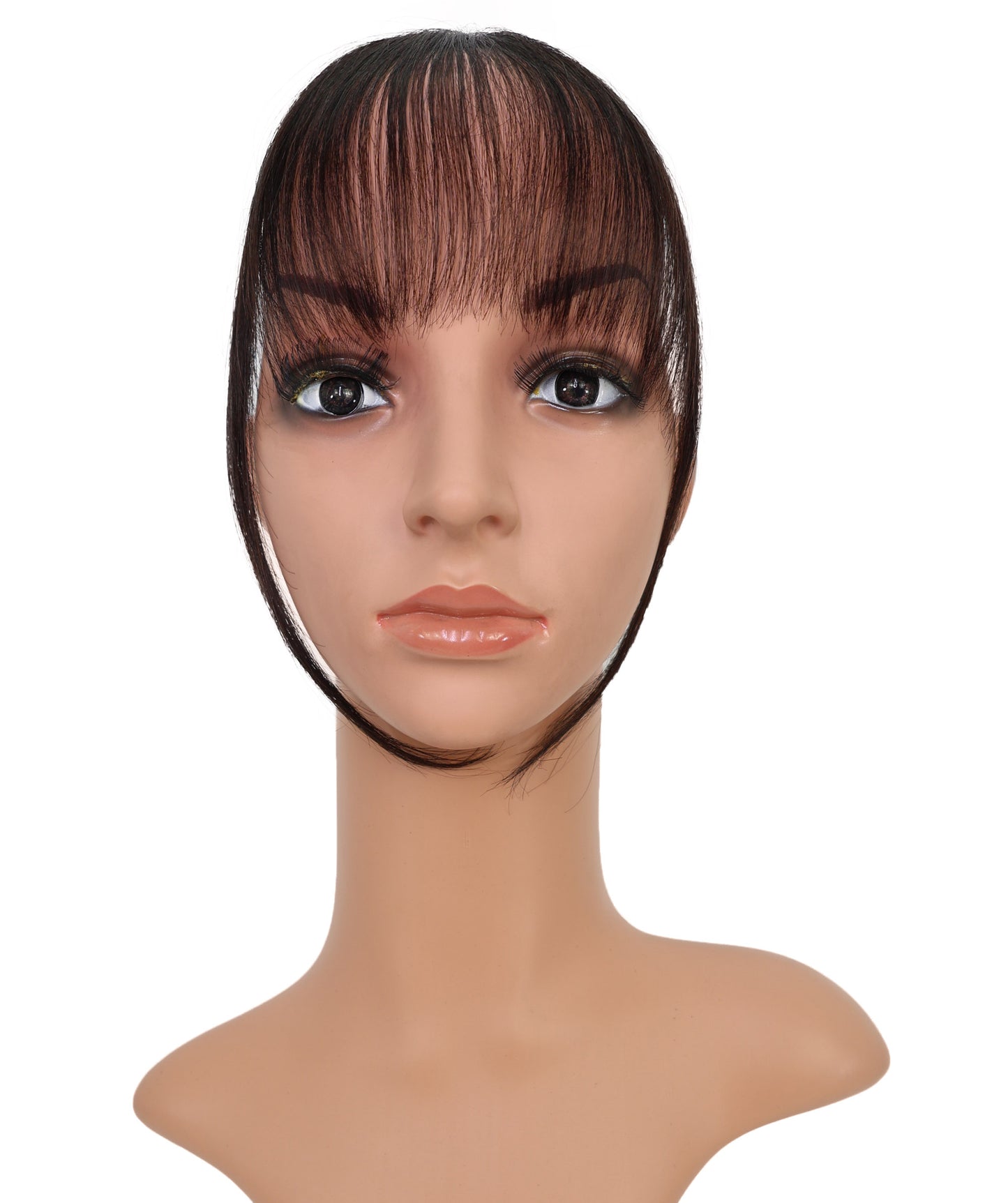 Wigs2you W-8477 女性用100％人毛前髪ウィッグ – ナチュラルフリンジヘアピース 8インチ – 軽量クリップイン部分ウィッグ