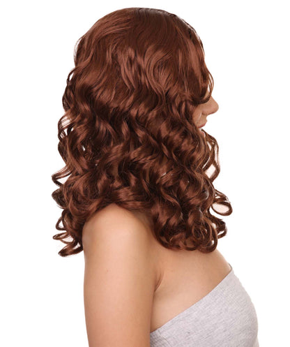 Wigs2you ハロウィンパーティー プレミアム レディース H-1108 とても着け心地の良いアリスウィッグ 鏡の国のアリス オーバーンブラウン色