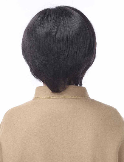女性用人毛ミックス総手植えウィッグ びっくりする軽さ 長時間被っても大丈夫な医療ウィッグ ウィッグネット付き
