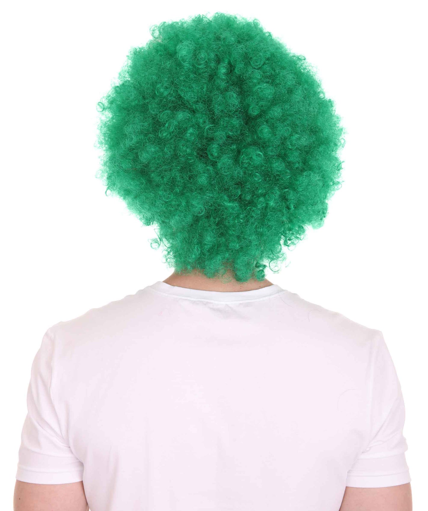 大人 男女兼用 80年代 画家風 アフロウィッグ 顎髭と口髭セット グリーン H-5118 シンプルでクラシックなセレブコスチューム プレミアムハロウィンウィッグ