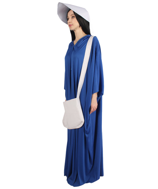 女性用 JCP-068_3 スカイブルー ローブ ハンドメイド コスプレ衣装とバッグ ボンネット付き