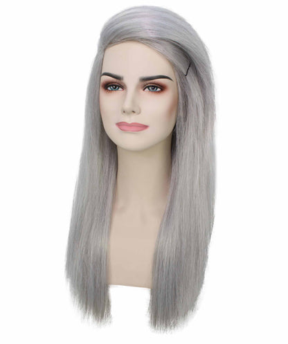 女性用ロングストレートサイドパートコスプレウィッグ ダークグレー H-5220_18 ファンシースタイル プレミアムハロウィンパーティーウィッグコレクション