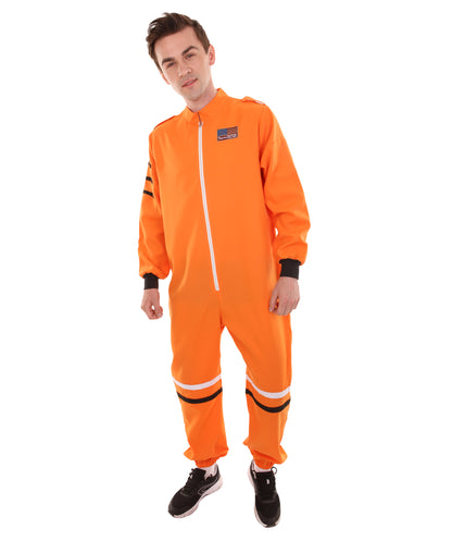 大人用メンズ JCO-290 宇宙飛行士 ジャンプスーツ 制服コスチューム オレンジのコスプレコスチューム