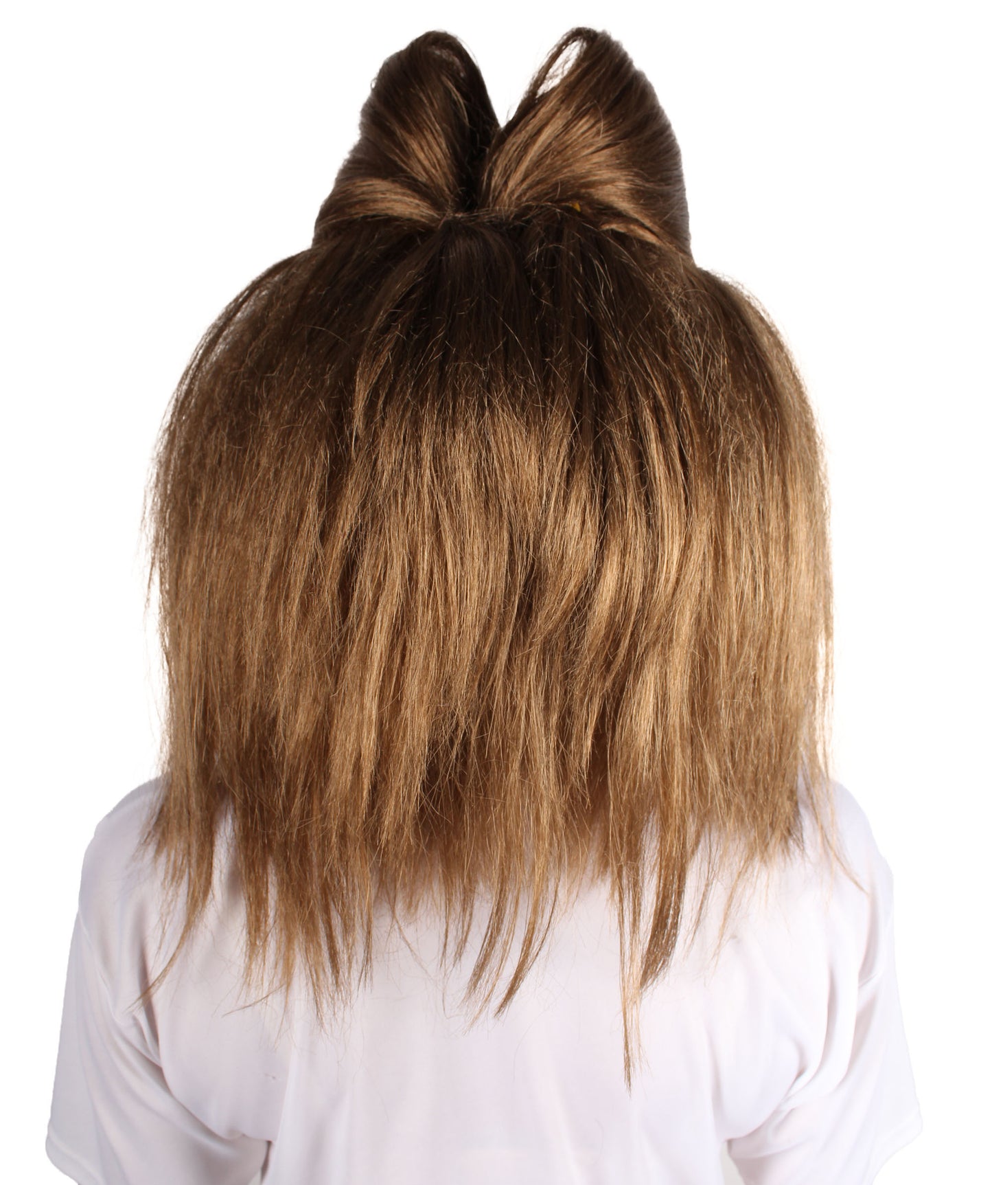 プレミアムレディースH-5928 ドラマティックコスプレブラウンヘアウィッグ ハロウィンに最適 難燃性合成繊維