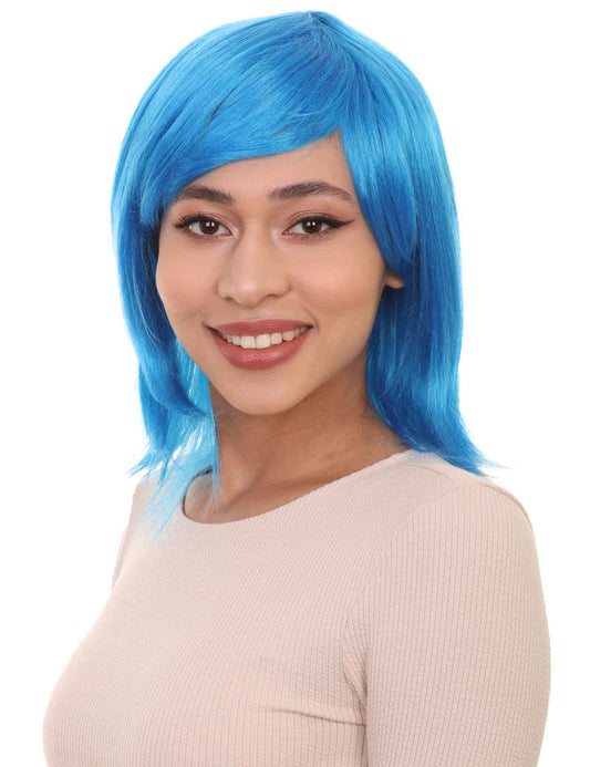 Wigs2you ハロウィン パーティー プレミアム H-1426 簡単に着用でき 快適なフィット感の女性ショート ブルーウィッグ