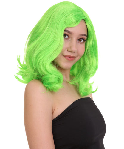 Wigs2you ハロウィン パーティー プレミアム レディース H-1275 着けやすい 快適なフィット感 ページボーイ ライム ウィッグ