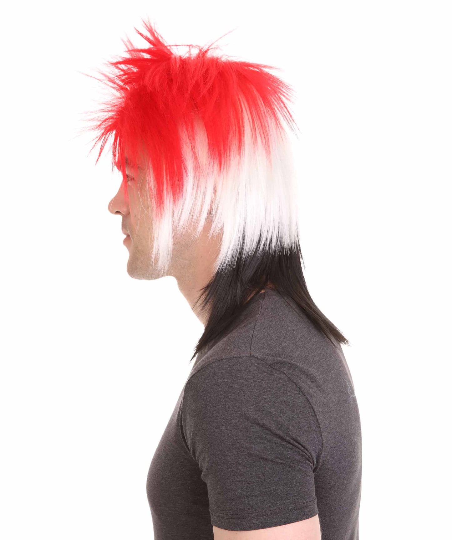 ハロウィンパーティ プレミアム男性用 H-3800 エジプトマレットウィッグ 国旗スポーツウィッグコレクション 通気性キャップレスキャップ