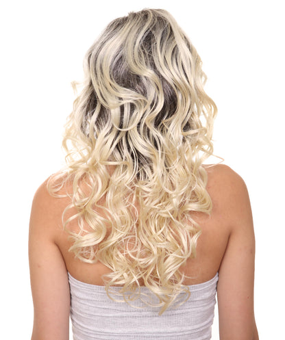ホームコメディ婦人用かつら|ブロンドカーリーキャラクターコスプレ・ハロウィンかつら|割増空気を通すCaplessなキャップH-365