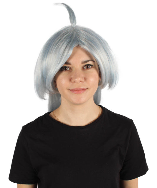 Wigs2you H-6913 大人女性用アニメ「マーキュリー デュエタゴニスト」ロングシルバーウィッグ｜ハロウィンに最適｜難燃性合成繊維