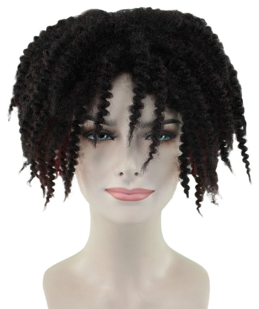 Wigs2youハロウィンパーティープレミアムレディースH-1953 着けやすい 非常に快適 ショートブラックドレッドロックウィッグ