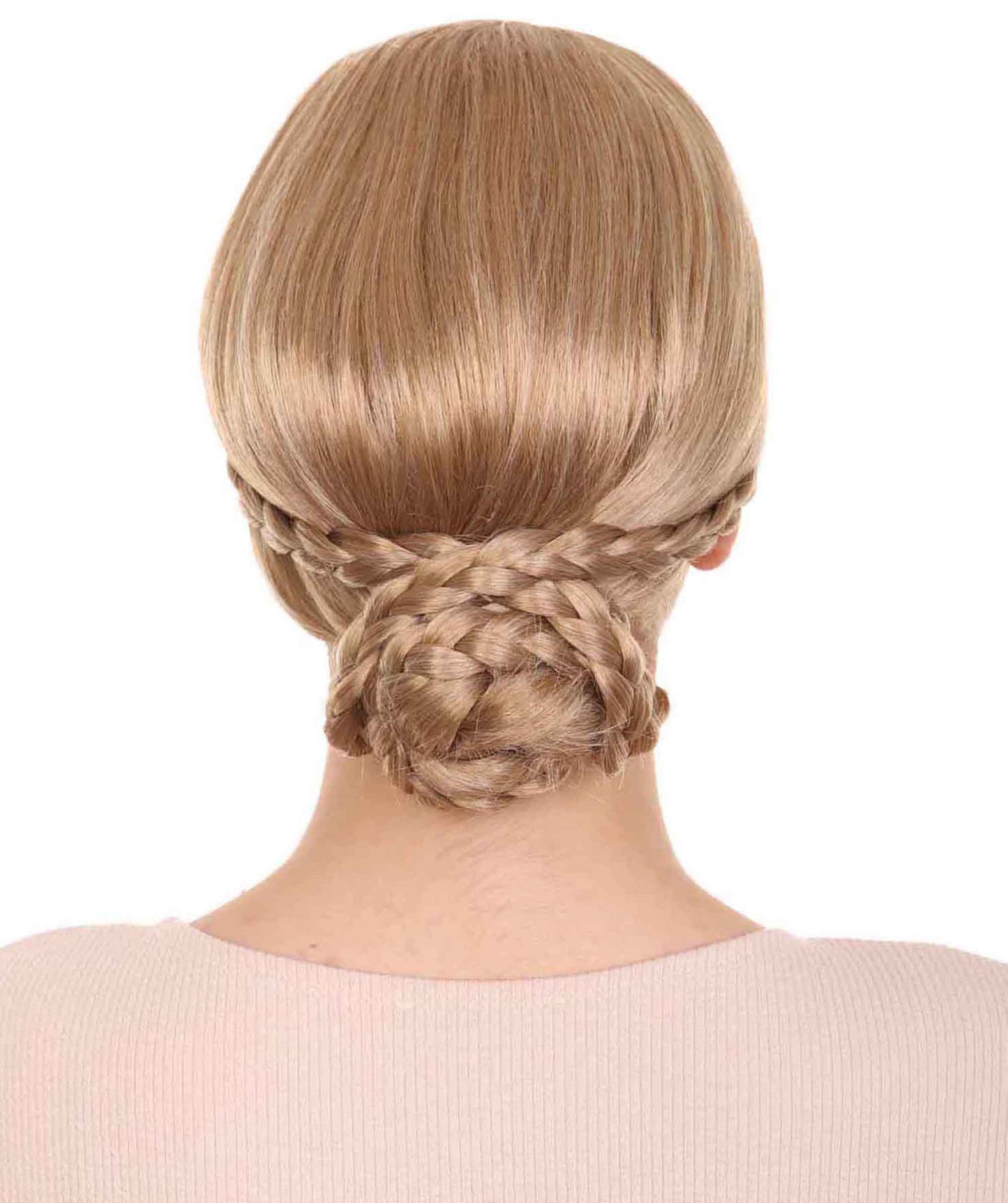中世ルネッサンスエレガントプリンセス編み込みブロンドウィッグ H-3823 エレガントプリンセス編み込みブロンドウィッグ プレミアム 通気性の良い キャップレスキャップ