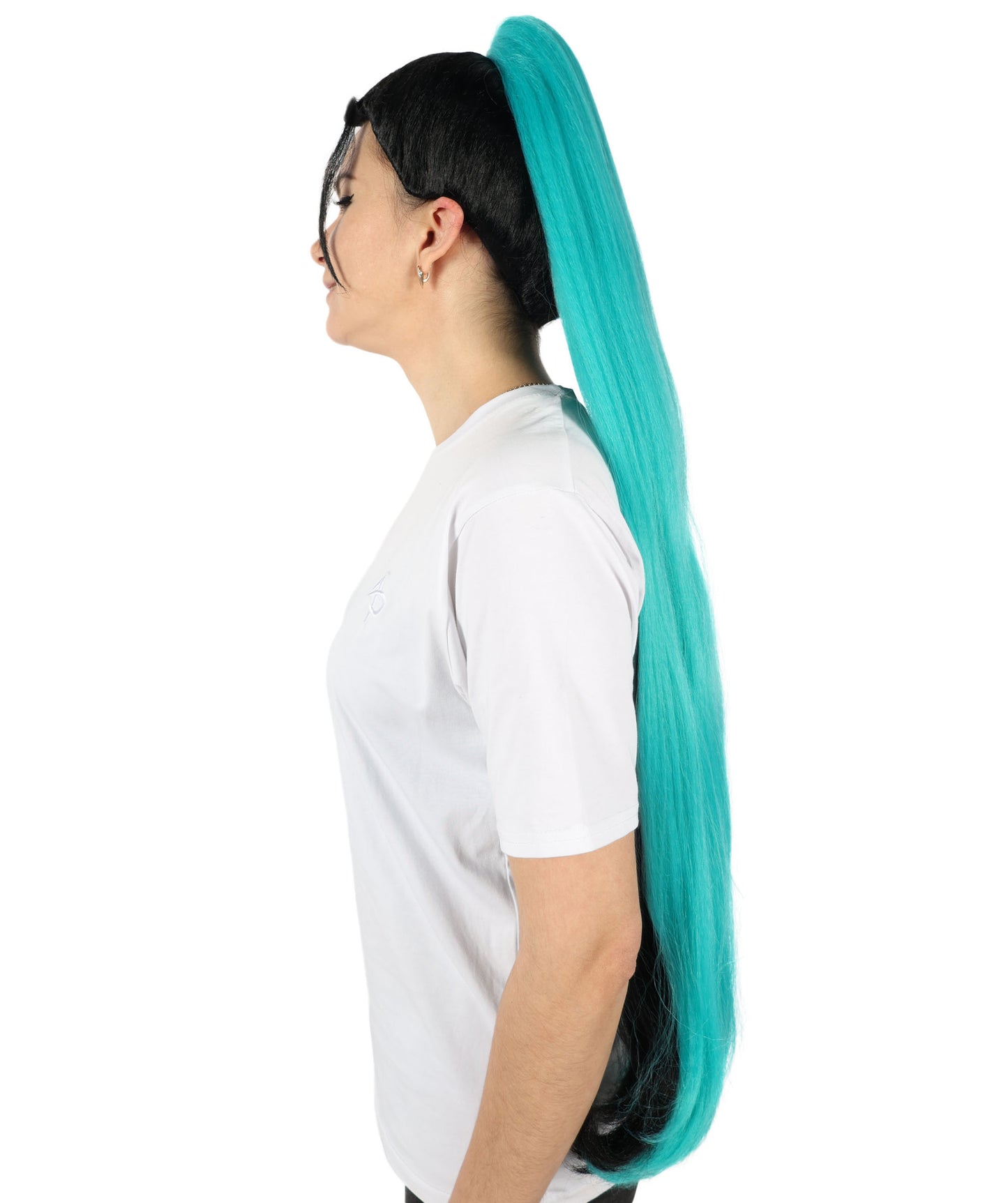 Wigs2you 大人女性 H-6877 LOL KDA The Baddest Kai'Sa コスプレウィッグ ロングポニーテール ハロウィンパーティーコスチュームウィッグ ハロウィンやテーマパーティーに最適 調節可能で快適なフィット感