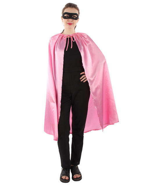 大人用女性の JCO-221_4 スーパーヒーローピンクケープ＆マスクセット カートゥーン ハロウィンコスチューム