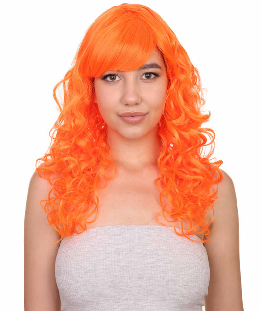 Wigs2you ハロウィンパーティー プレミアム レディース H-1030 着用しやすい ベラウィッグ ネオンオレンジカラー