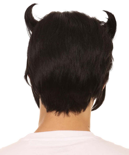 Wigs2you ハロウィンパーティ プレミアムメンズ H-2097 着用しやすく とても快適 ブラックデビルウィッグ