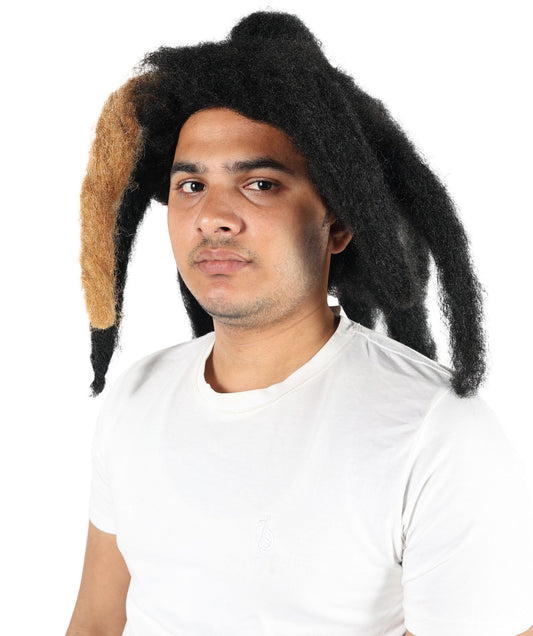 Wigs2you  H-7063 大人用 ユニセックス 肩までの長さ ブラック＆ブラウン ドレッドヘア フルウィッグ 難燃性合成繊維 ハロウィンやパーティーに