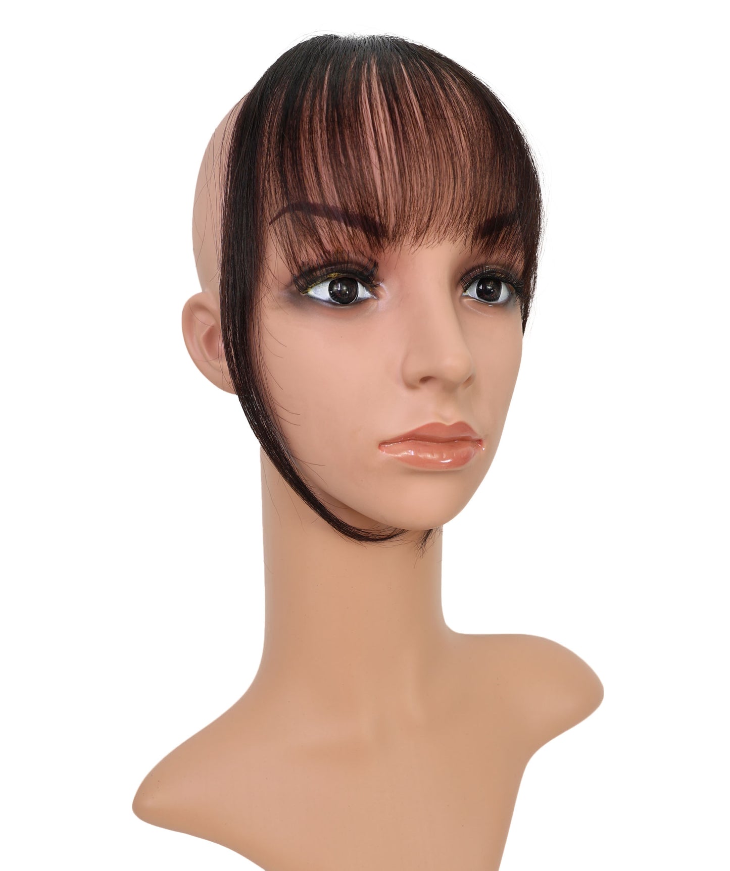 Wigs2you W-8477 女性用100％人毛前髪ウィッグ – ナチュラルフリンジヘアピース 8インチ – 軽量クリップイン部分ウィッグ