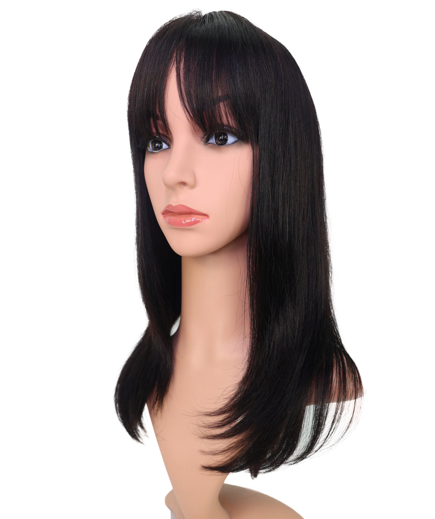Wigs2you HH-191 ロングウィッグ _ 100%人毛、20" ナチュラルストレートフルウィッグ _ 軽量医療用・日常用